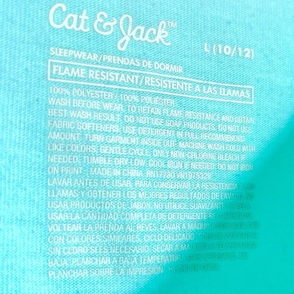 Cat & Jack Girls' Nightgown Dream Graphic Girl’s Size Large 10/12 - Picture 5 of 5